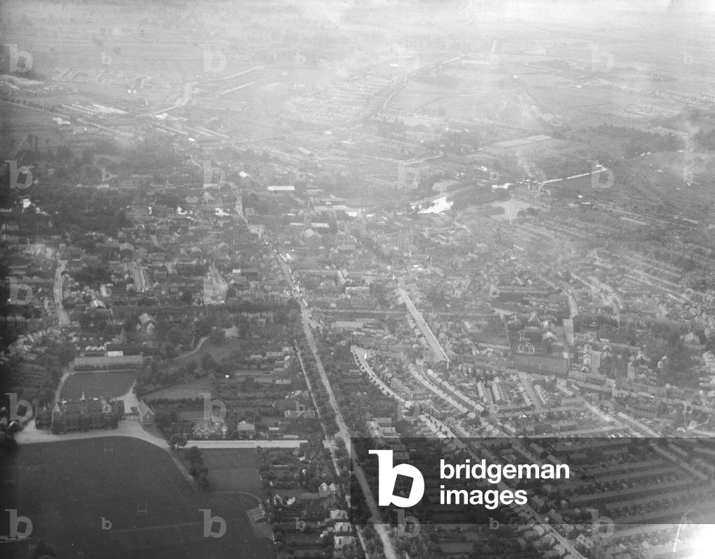 Aerial view of Bedford Town 1926.