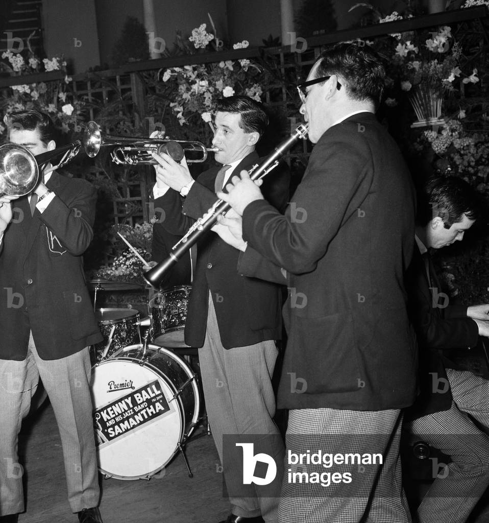 Kenny Ball and his band 'Samantha' performing at The Nurses Ball.
22nd March 1961.