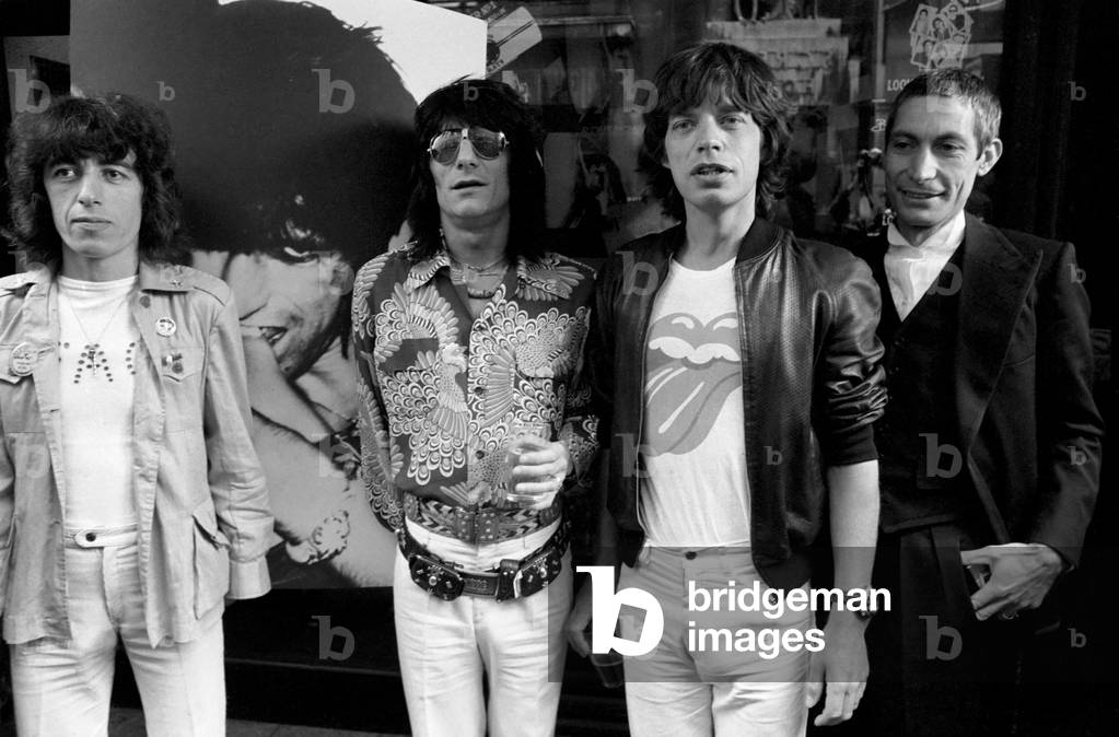 The Rolling Stones without Keith Richard launched their new record, Love You Live at the Marquee club in Wardour Street-London. on 14. September 1977