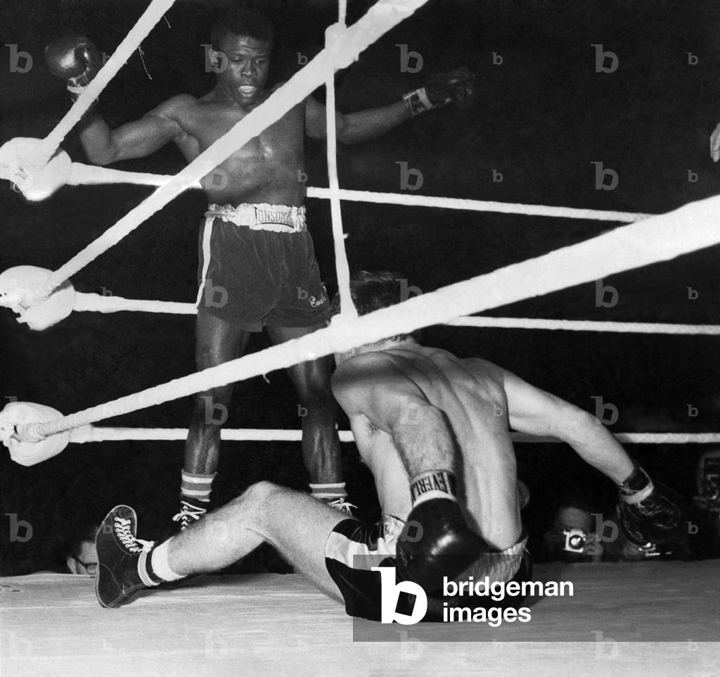 Emile Griffith v. Dave Charnley, December 1964 (b/w photo)