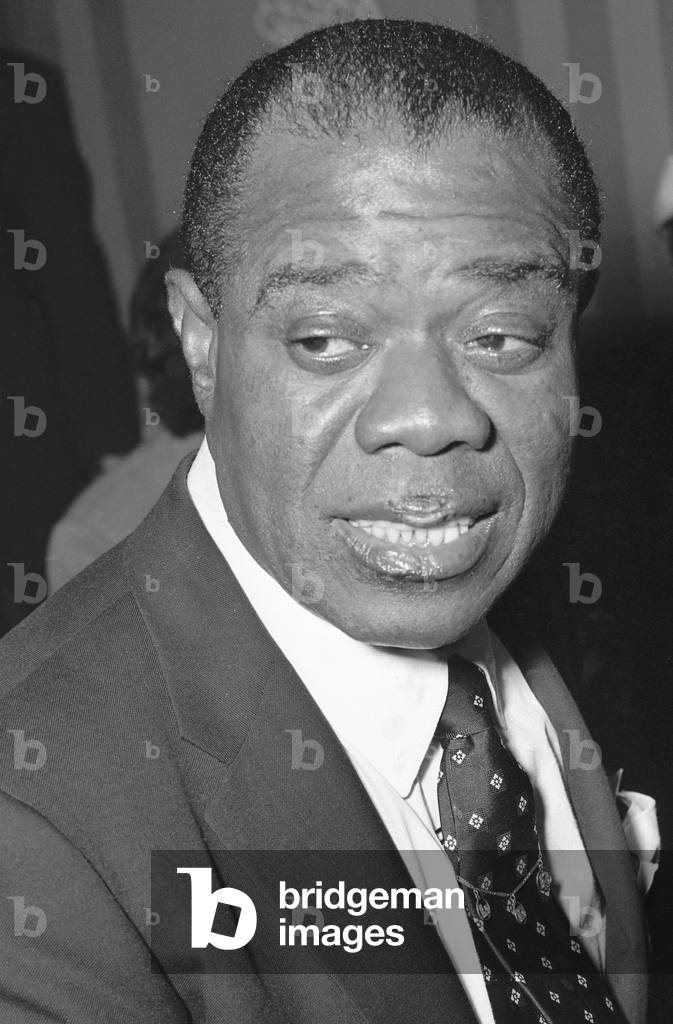 Louis Armstrong seen here performing in London in May 1956