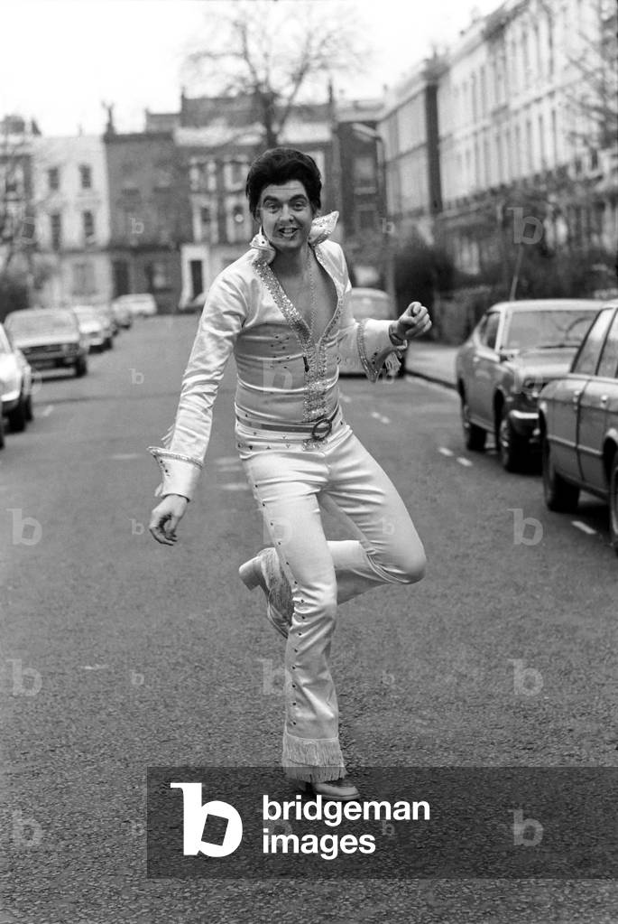 Rock Pharoah Tim Rice, 2nd March 1975 (b/w photo)