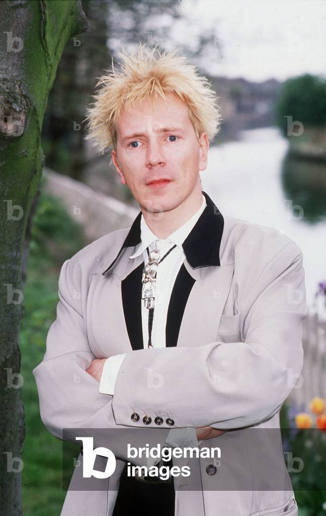 John Lydon pop singer with group PIL Public Image Ltd 1989 (photo)