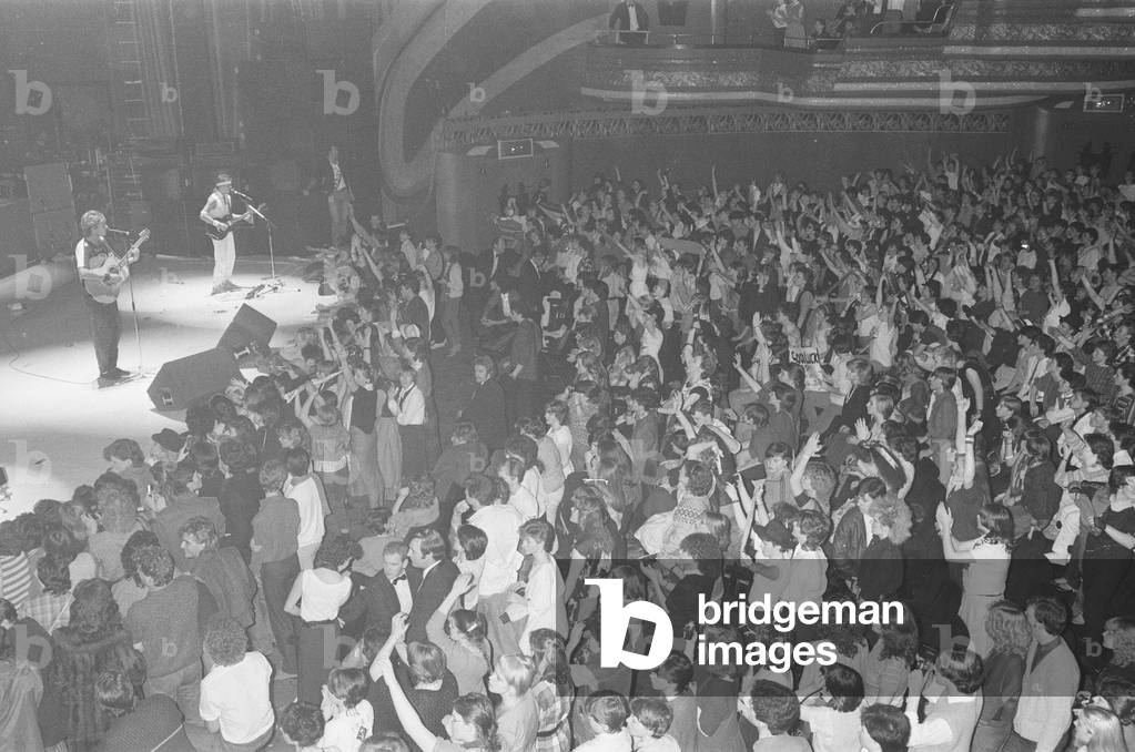 Duran Duran in Concert, Apollo Theatre, Manchester, 7th December 1983 (b/w photo)