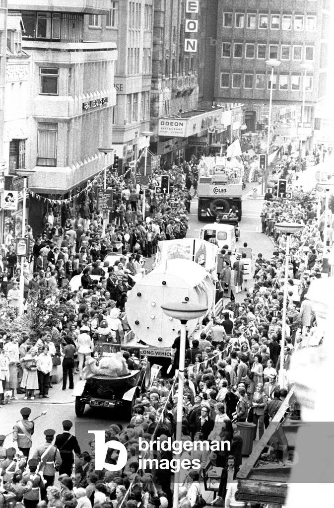 The Lord Mayor of Newcastle's parade in the city centre, 23rd June 1979 (b/w photo)