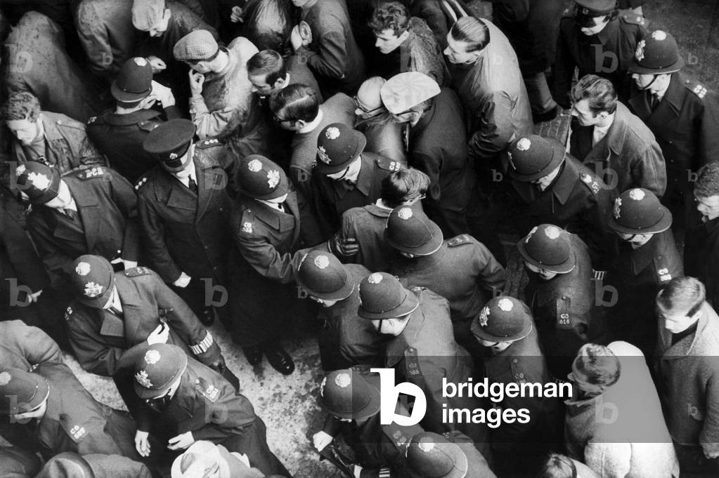 Policing the F. A. Cup finalThis was the scene at G 64 entrance to Wembley Stadium, Football Cup Final. May 1968 (photo)