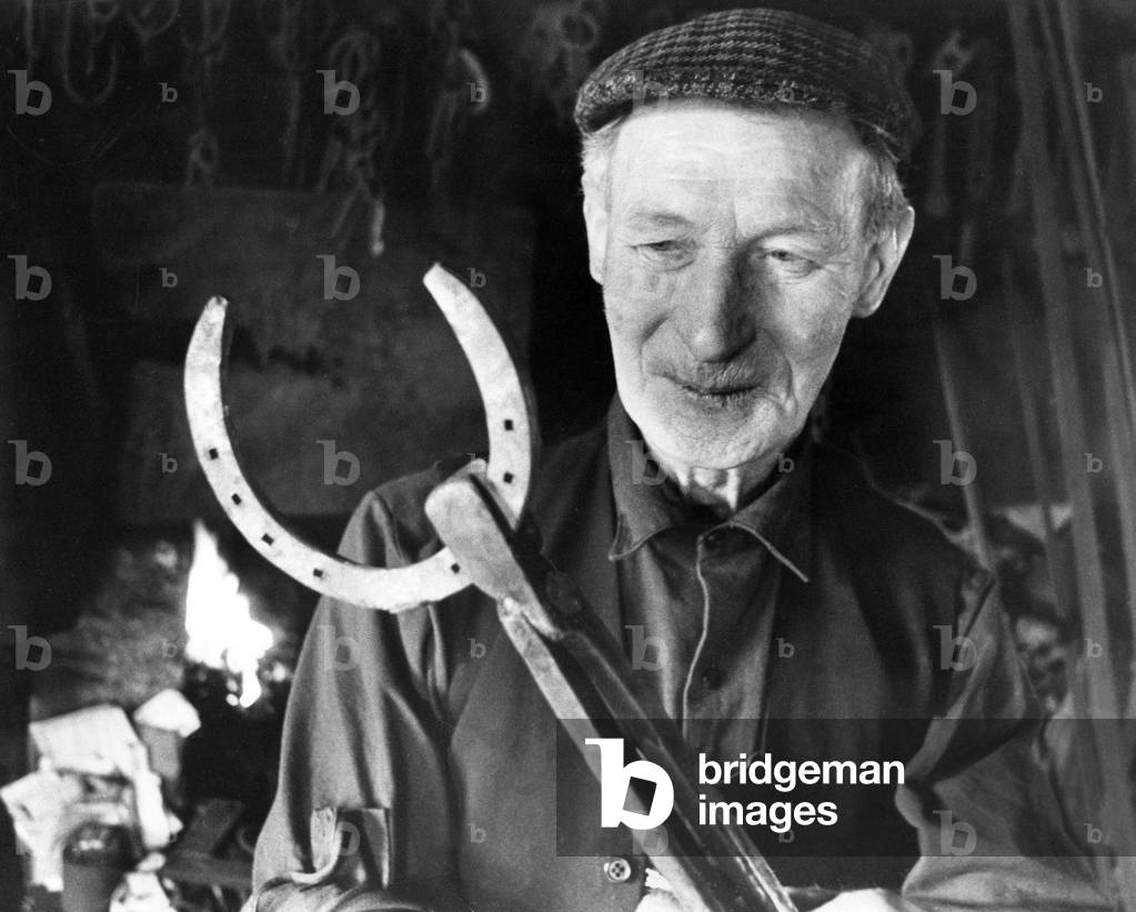 Mr. Jackie Pearson the Kirkwhelpington village Blacksmith who is regarded as the farmer's friend