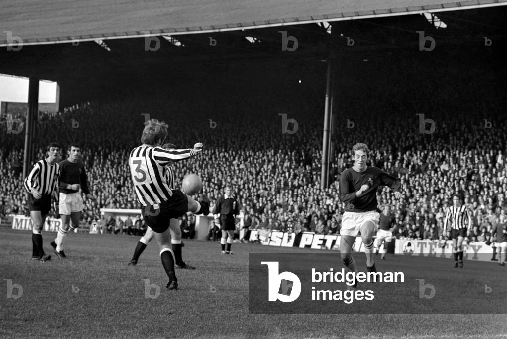 Burnley v. Newcastle. Action from match. November 1969 (photo)