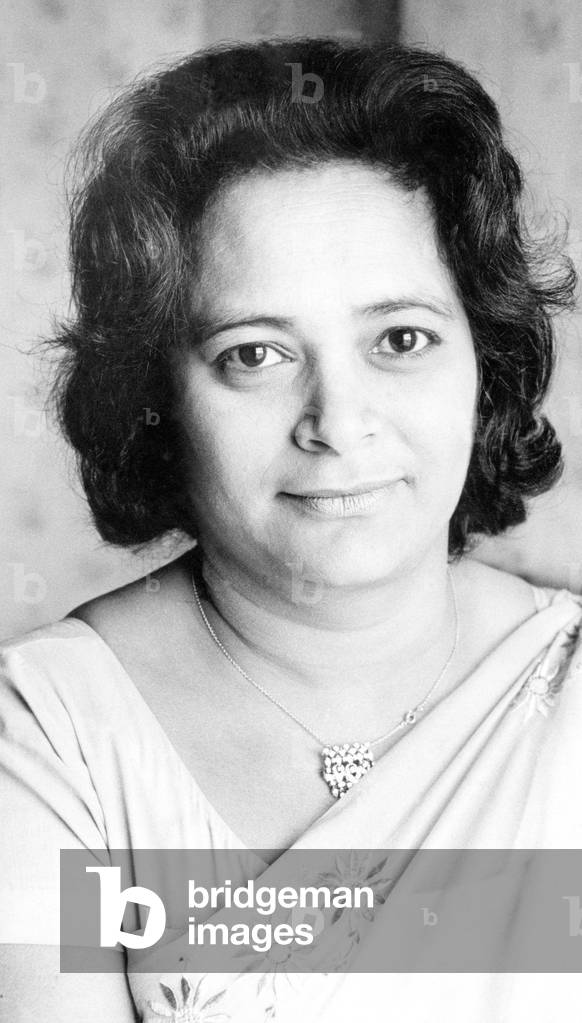 Mrs Chand Lal-Sarin, the country's first Asian female magistrate, 5th November 1970 (b/w photo)