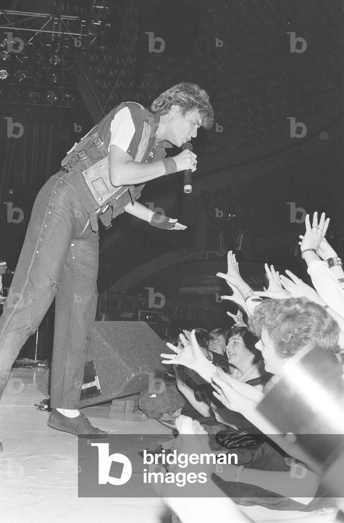 Duran Duran in Concert, Apollo Theatre, Manchester, 7th December 1983 (b/w photo)