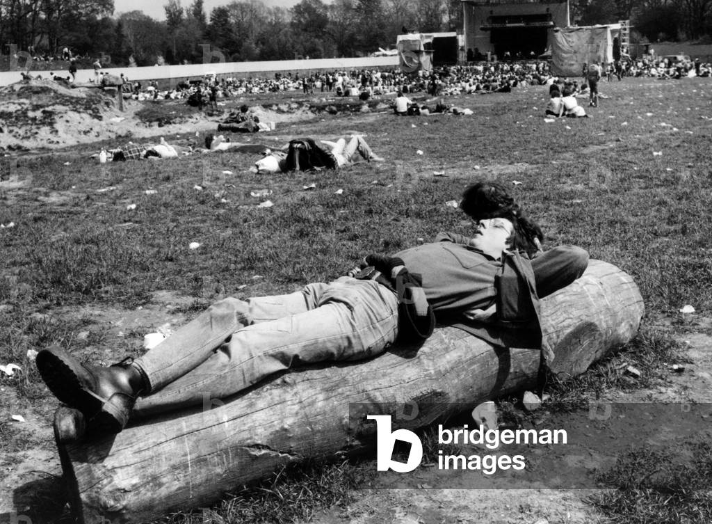 The Loch Lomond Rock Festival, Cameron Wildlife Park, Balloch, Dumbartonshire, Scotland, 27th May 1979 (b/w photo)