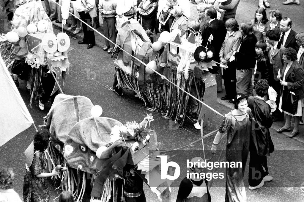 The Lord Mayor of Newcastle's parade in the city centre, 23rd June 1979 (b/w photo)