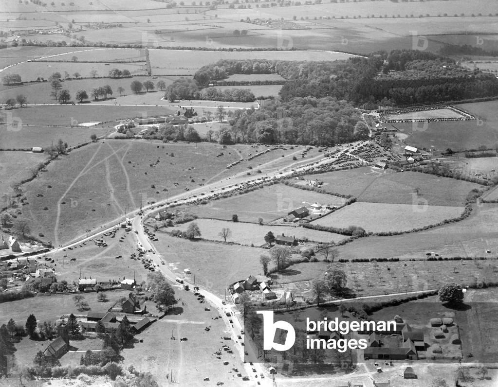 Aerial view of Whipsnade Park Zoo, c. 1930 (b/w photo)