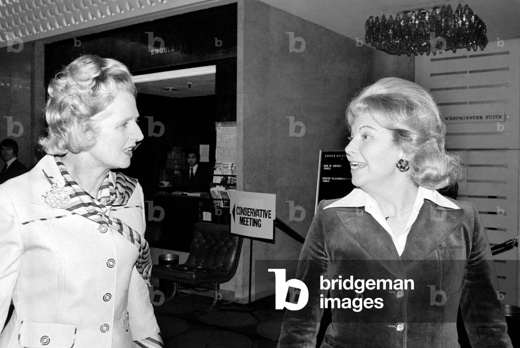 Tory Peers and M.Ps. at Europa Hotel to acclaim Mrs. Margaret Thatcher as leader of party, February 1975
