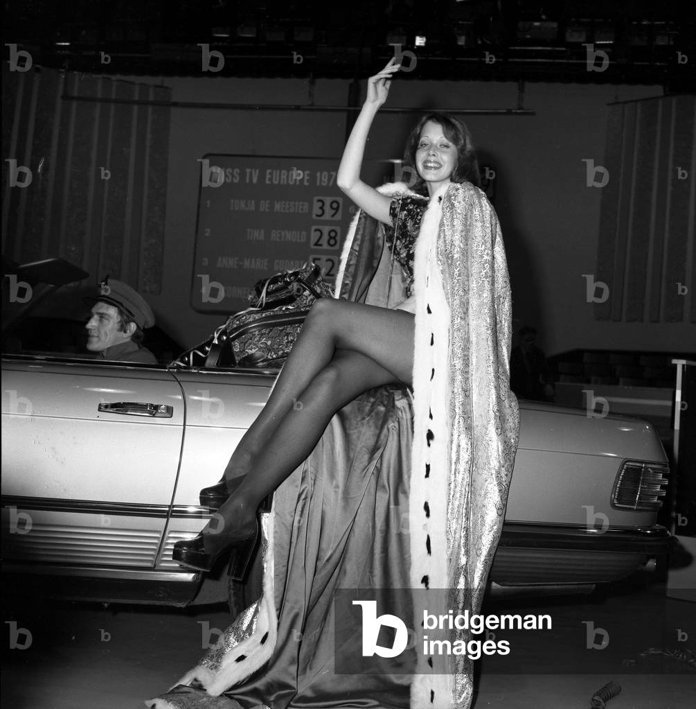 Miss TV Europe 1973 Beauty Contest
Sylvia Kristel winner of the Miss TV Europe competition seen here in the studio. January 1973