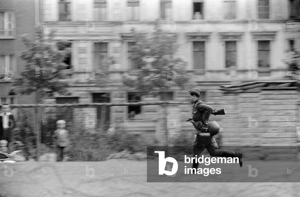 East-West Berlin border, 14th August 1961 (b/w photo)