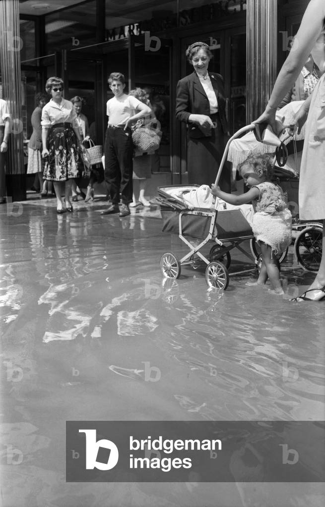 Floods at Wood Green, London. June 1960