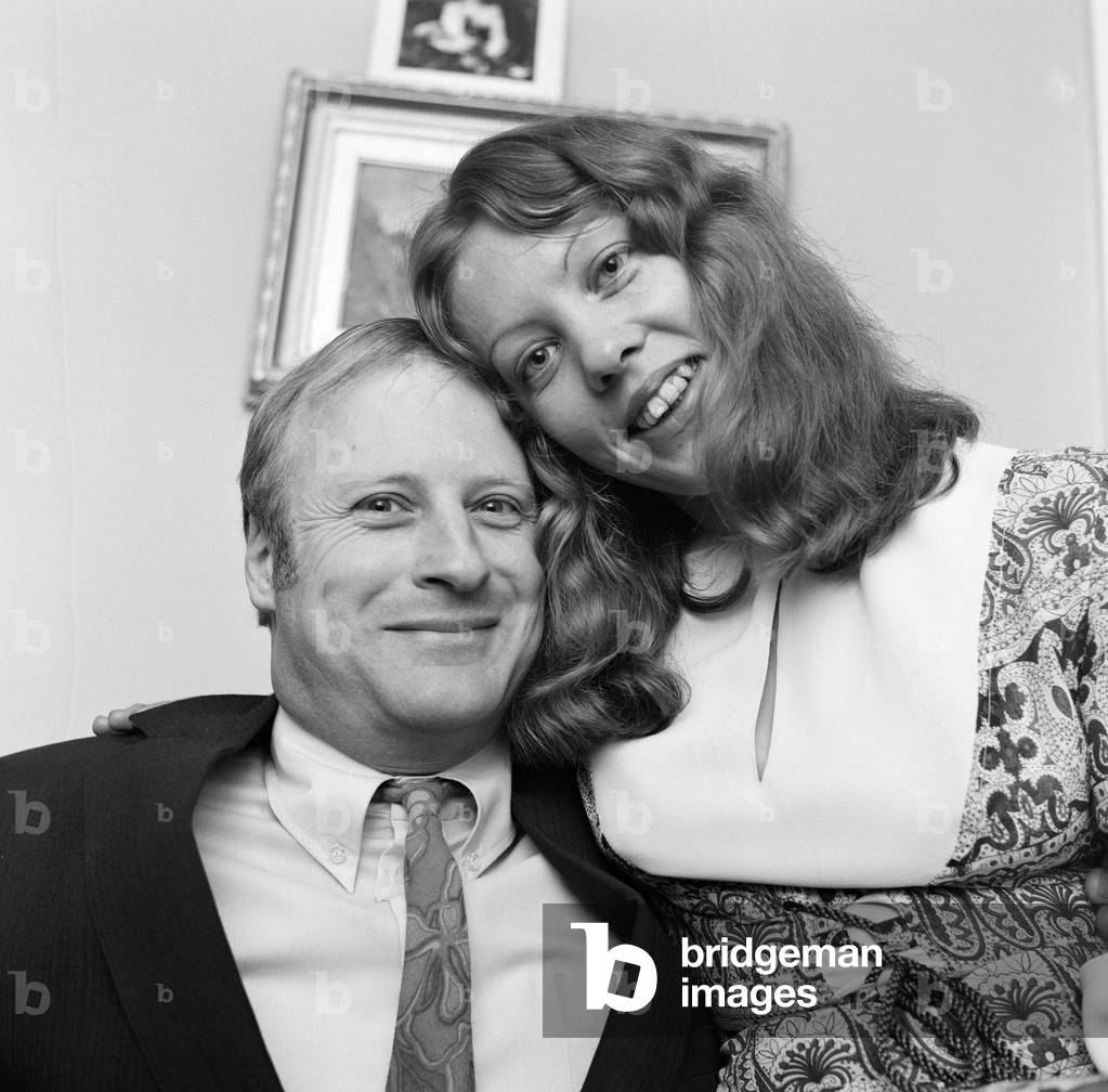 Dr Martin Cole who is a university lecturer and sexologist with his new wife Barbara Chilton. 5th June 1971 (b/w photo)