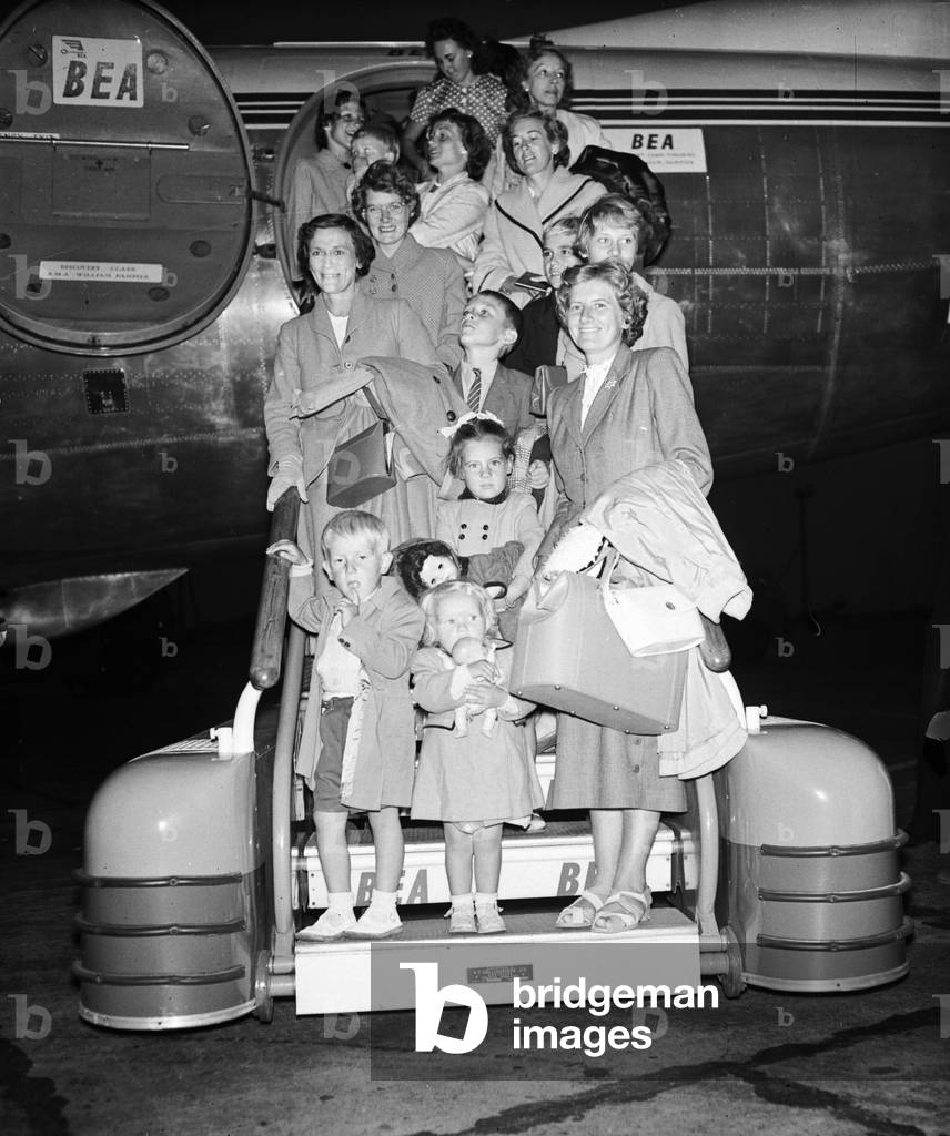 Suez Crisis 1956
The families of British workers in Egypt arriving at London Airport following the hostilities in Egypt