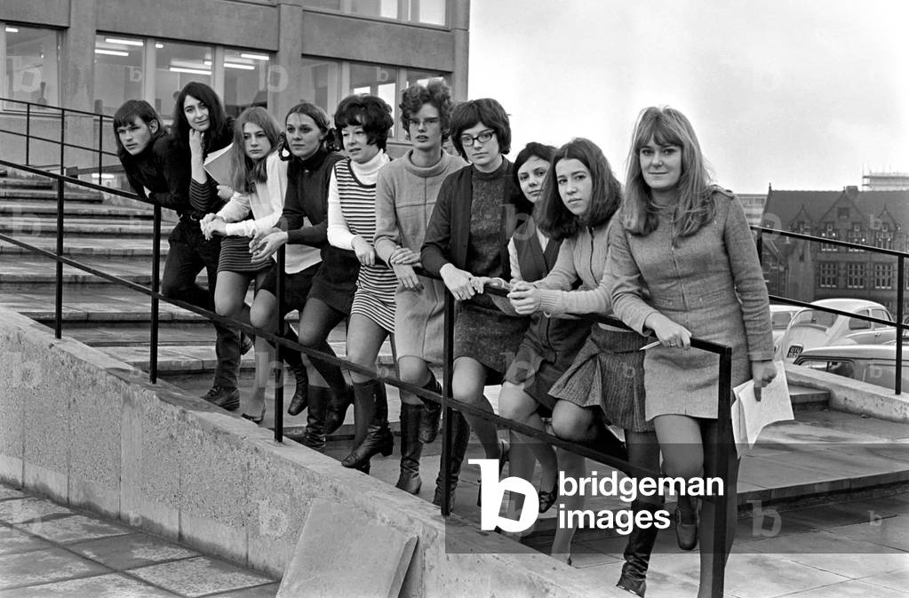 Students from the department of social studies, at Leeds College of Technology. 
 November 1969