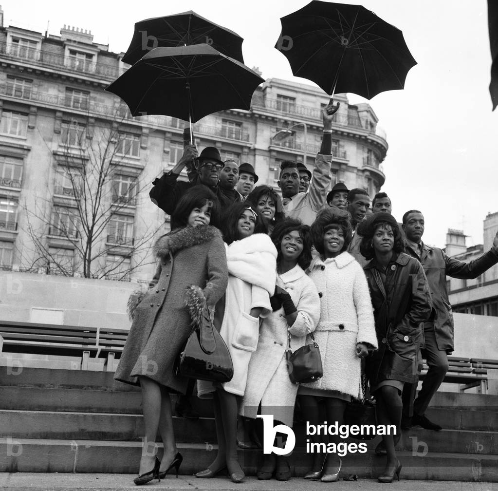 The Supremes, Martha and the Vandellas and The Temptations (b/w photo)