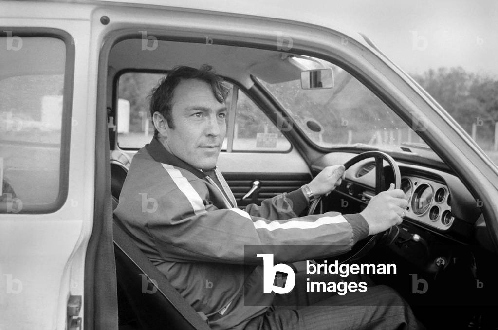 Jimmy Greaves, of Tottenham Hosppur and England, pictured training for the Daily Mirror World Cup Rally on the BSM 
