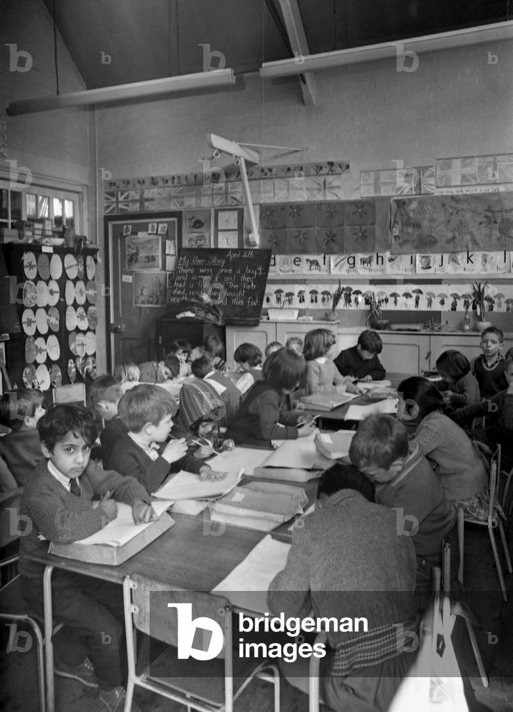 One of the smallest primary schools in Coventry, All Saints, in Vecquery Street, is to be replaced at a cost of £72,000.All Saints was founded in 1877and is in need of replacement on account of its age and unsatisfactory condition, but it must be replaced in any case because of road plans. Negotiations are taking place for a site near the Charterhouse, London Road. 4th April 1968 (b/w photo)