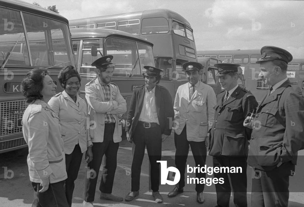There are no jokes about women drivers from the two latest recruits on a Midland Red driving course in Leamington - for they are women. They are the first of a group of 10 bidding to become the first women to earn their place behind the wheel at the Leamington garage. Miss Althea Litwinski. and Miss Alma Watkis have both been conductresses with the company for a number of years, and have now decided to exchange their ticket machines for the driving wheel. Miss Litwinski, of Avenue Road, Leamington, explained: 