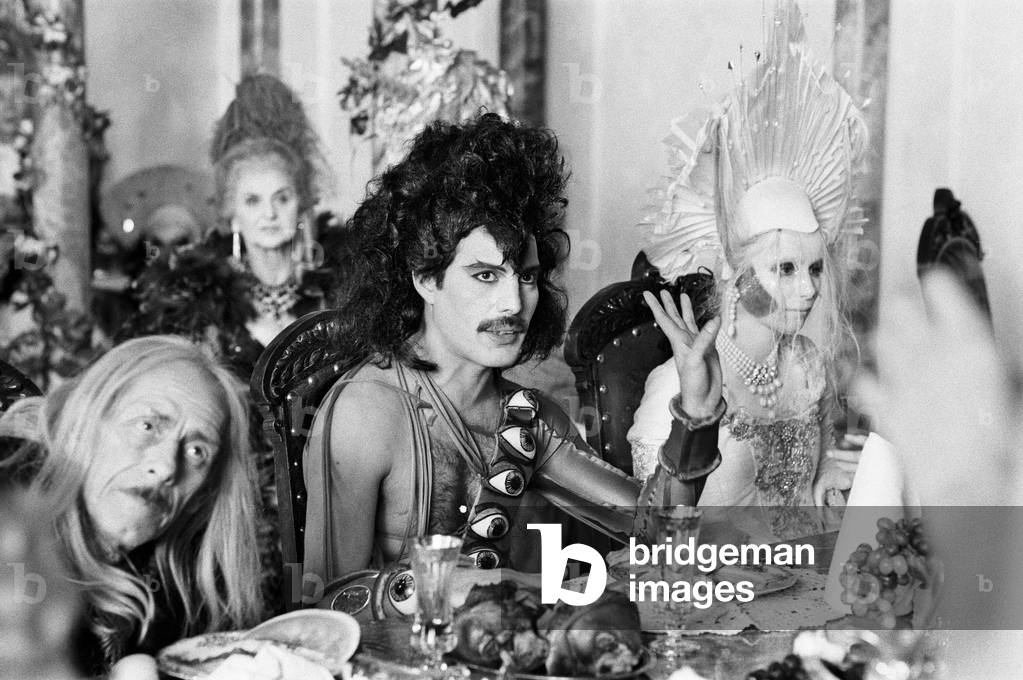 Rock group Queen shooting a video, June 1984