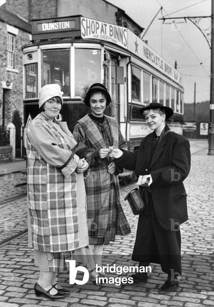 Students dressed for the 1920s at Beamish Museum.