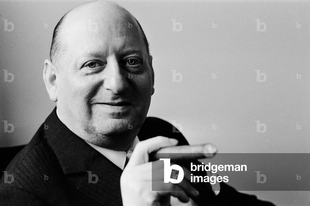 Media Mogul Lord Lew Grade poses for the camera. 24th January 1967 (b/w photo)