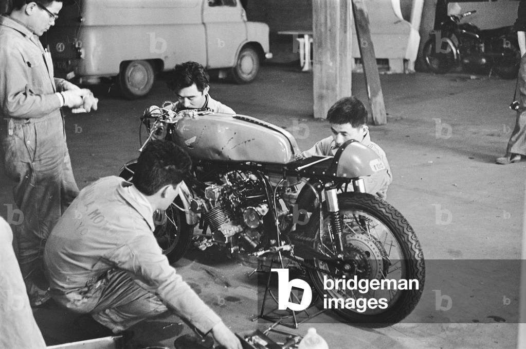Honda TT Motorcycle Camp. 29th June 1965 (b/w photo)