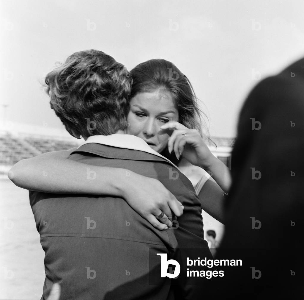 Carole Fletcher, 19 from Southport, crowned Miss Great Britain, in Morecambe, 31st August 1966 (b/w photo)