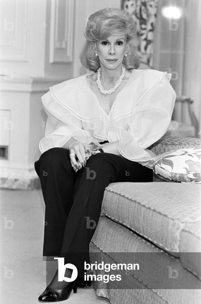 American Comedian Joan Rivers, 18th November 1983 (b/w photo)