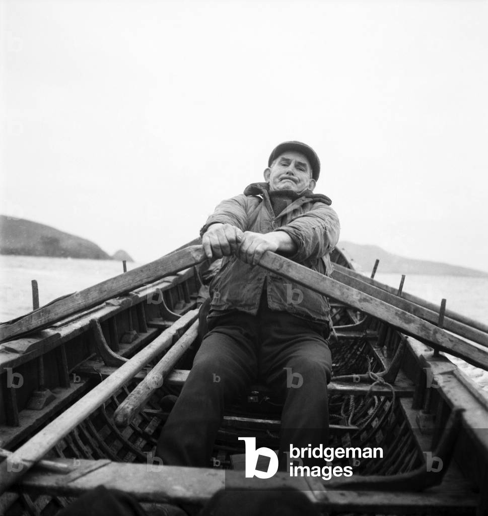 Great Blasket Island, Off The Dingle Peninsula, Co. Kerry, Ireland. January 1953 D499-008
