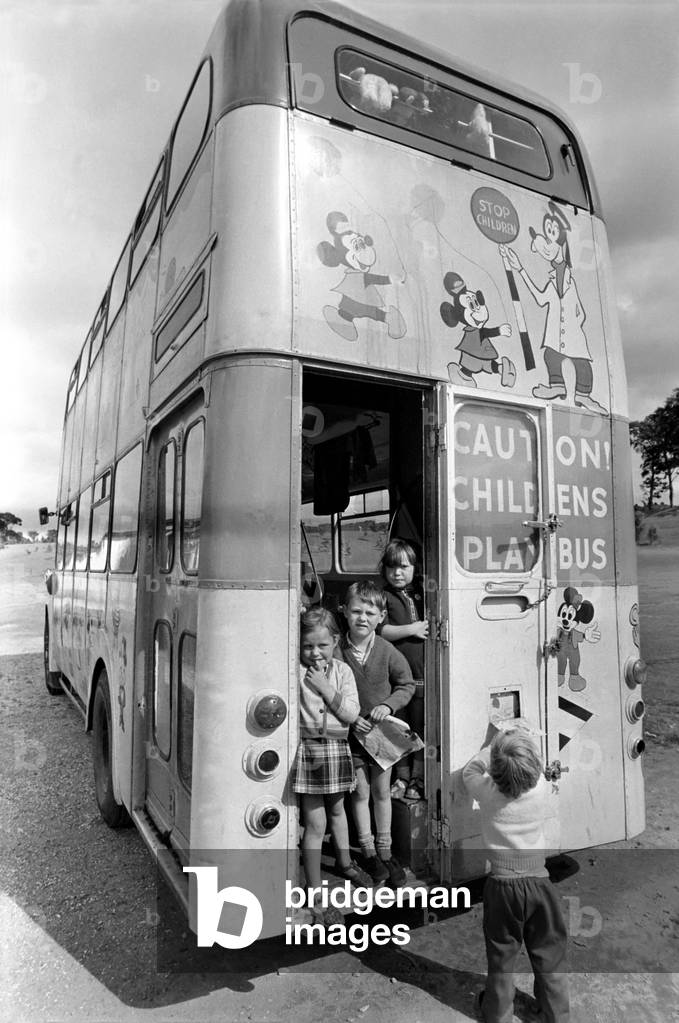 Northern Ireland Belfast August 1972. One of the five Play Buses that help bring a little happiness to the children caught up in the troubles. August 1972 72-9485-002