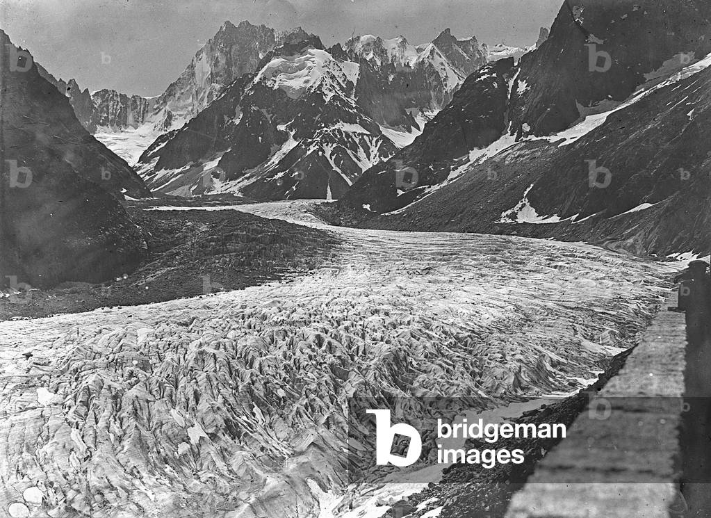 Mer de Glace as seen from above Chamonix, June 1923