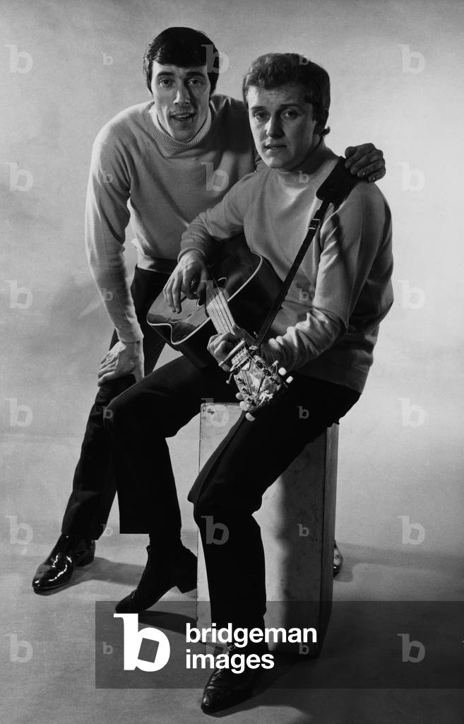 David and Jonathan a.k.a Roger Cook and Roger Greenaway, ex members of The Kestrels and backing musicians with many artists including the Beatles. 27th January 1966 (b/w photo)