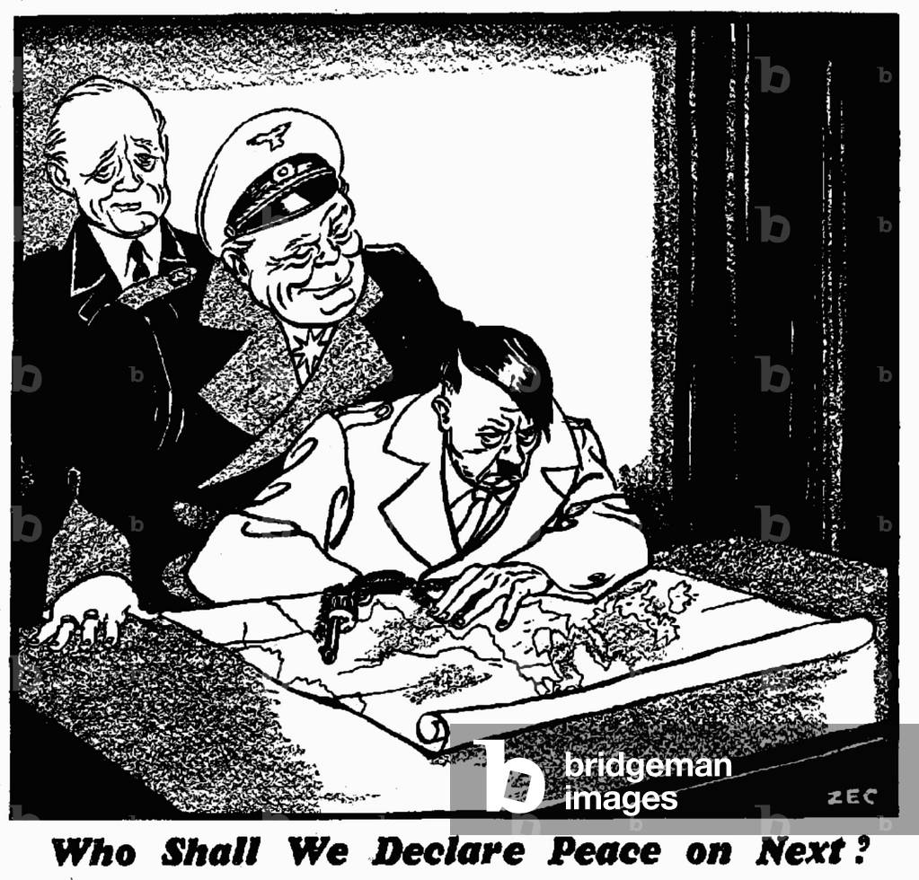 Who Shall We Declare Peace on Next. 10th October 1939 (b/w photo)