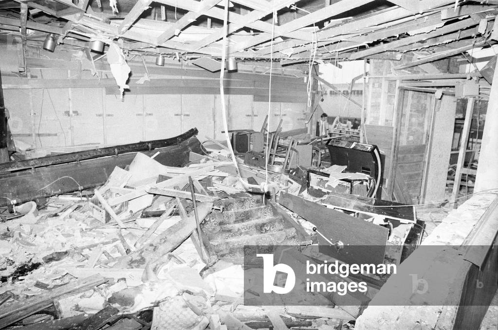 The Birmingham pub bombings took place on Thursday 21st November 1974 and were attributed to the Provisional IRA. 22nd November 1974 (b/w photo)