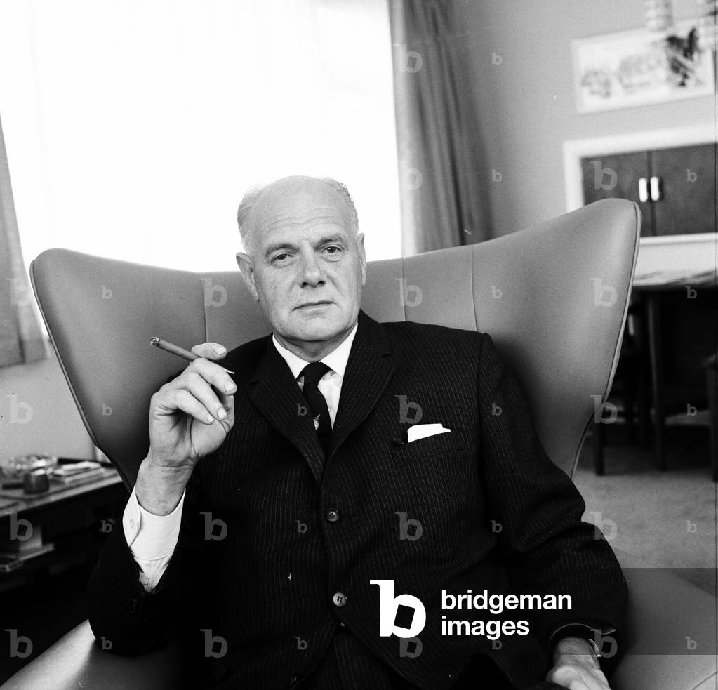 Retired Chief Inspector John du Rose of Scotland Yard, May 1970 (b/w photo)