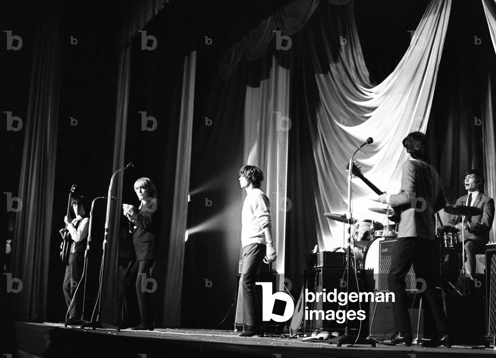 The Rolling Stones performing at the ABC Cinema Chester while on tour with Inez & Charlie Foxx..
14th September 1964.