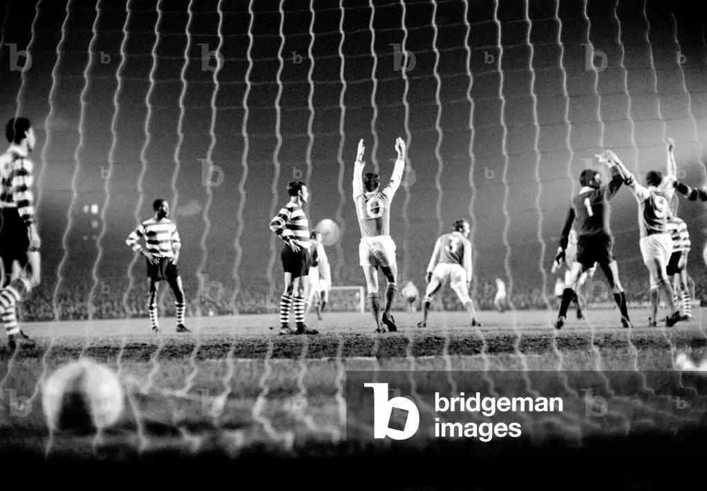 Sport: Football: Arsenal v. Sporting Lisbon Inter City Fairs Cup. Action from the match. November 1969 (photo)