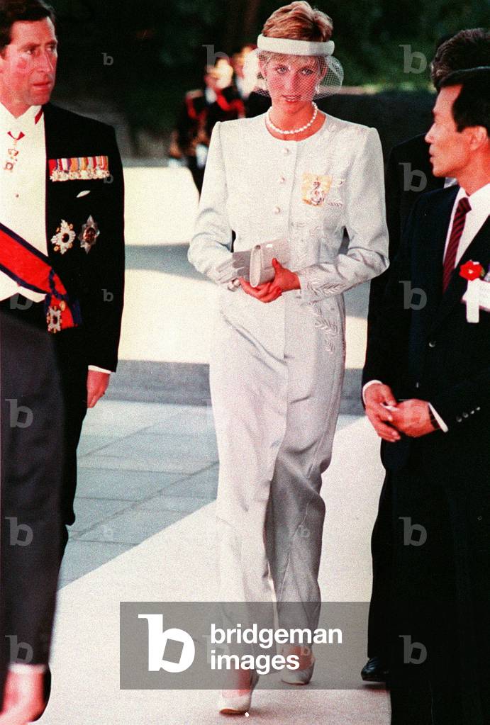 Prince and Princess of Wales during their tour of Japan