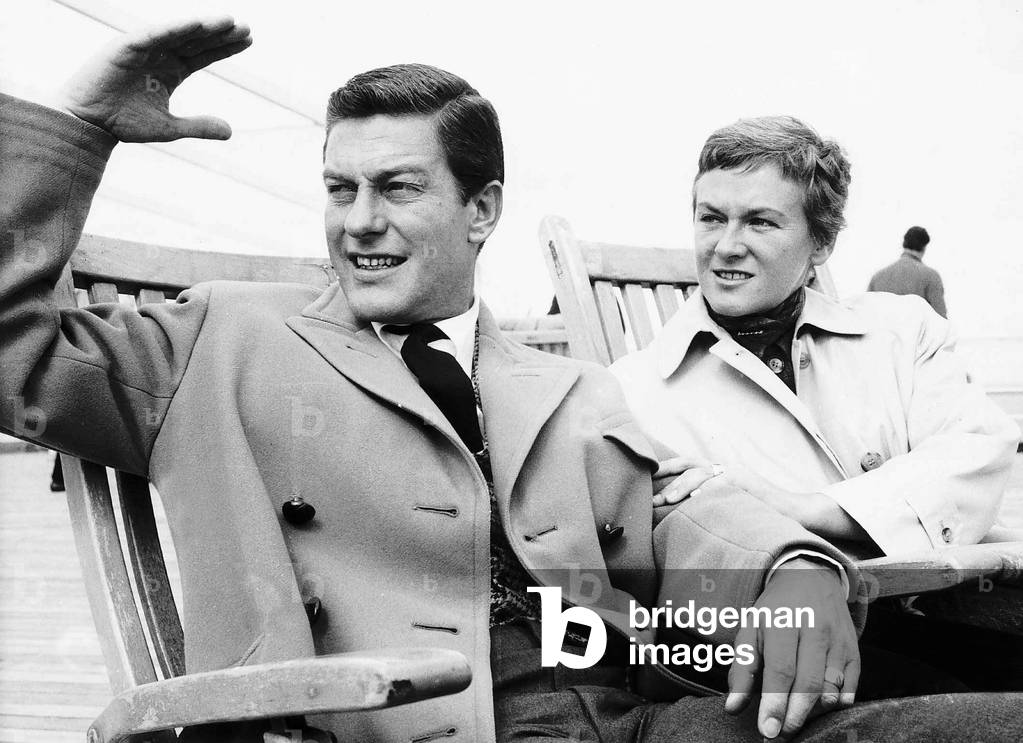 Dick Van Dyke American actor / Comedian arrived on the liner 'Bremen' at Southampton with his wife Marjorie from America to take their first holiday in sixteen years They are taking three weeks in Great Britain and then will be going to Paris where Dick will shoot location shots for a new film. 1964