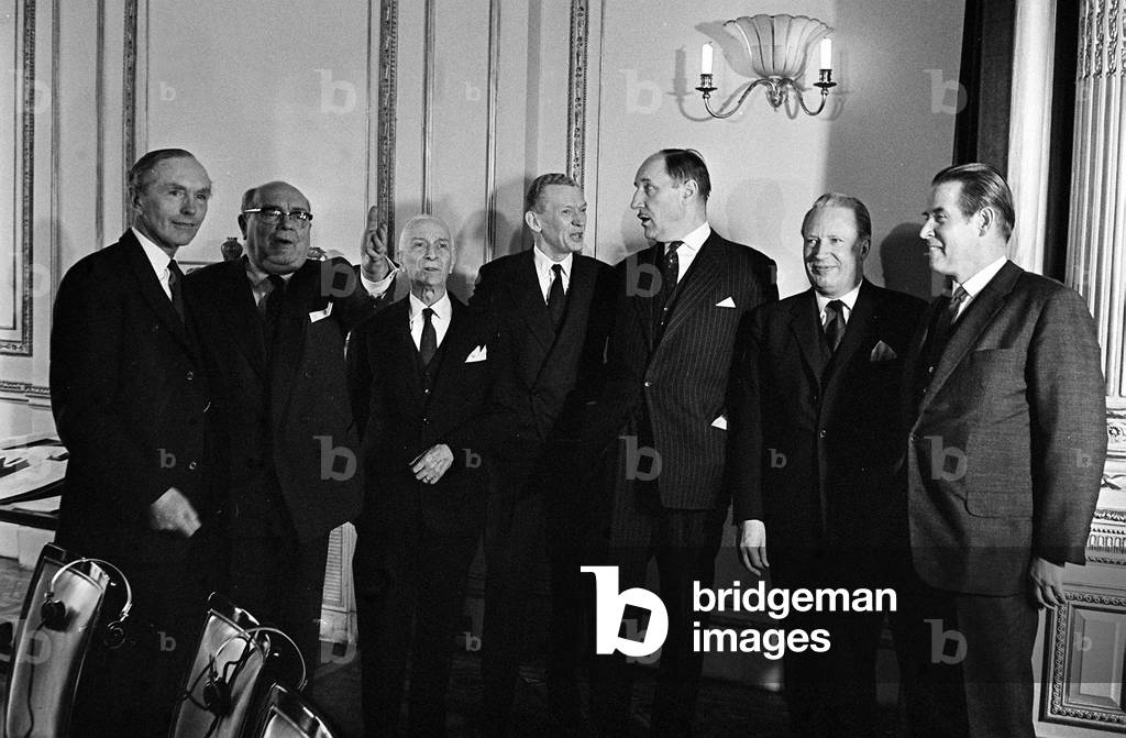 Edward Heath April 1962 Conservative MP at a meeting of the Common market six