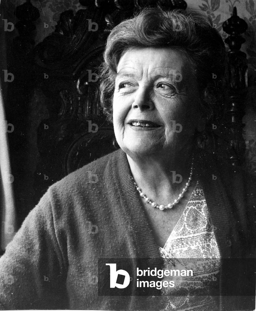 Lady Megan Lloyd George pictured at her home at Brynawelon, near Criccieth 
June 1964