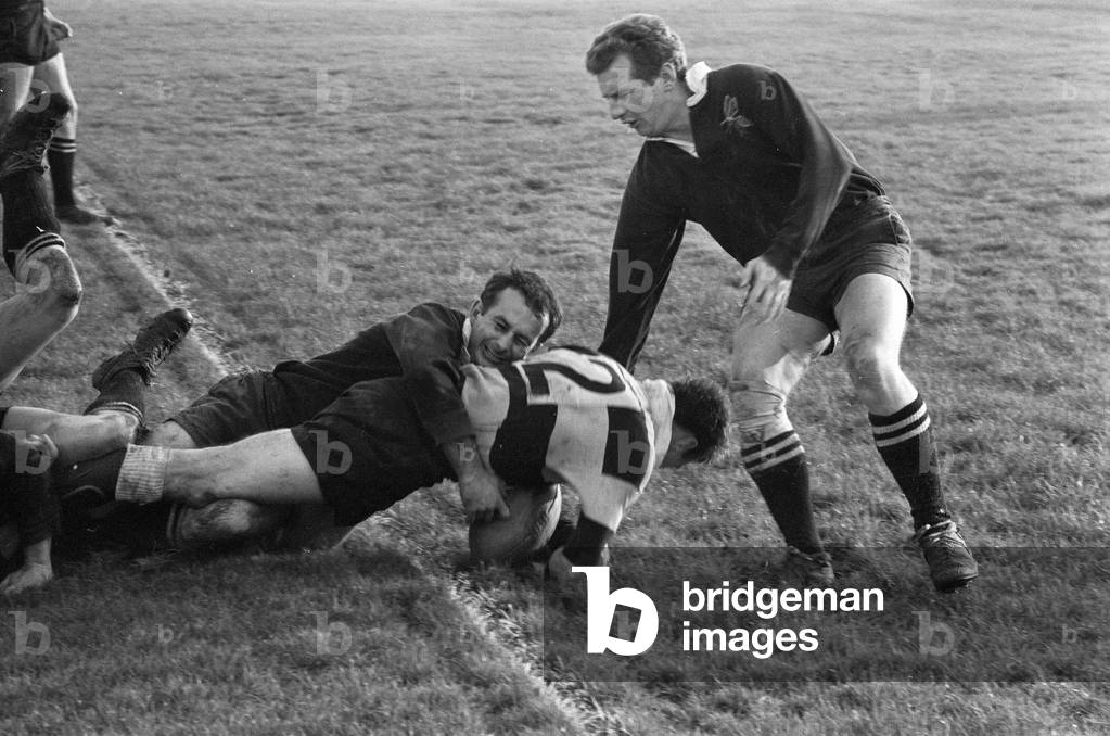 London Wasps v Cardiff, Rugby Union Match at Sudbury, 18th November 1967 (b/w photo)
