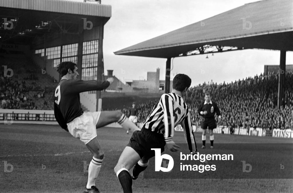 Burnley v. Newcastle. Action from match. November 1969 (photo)