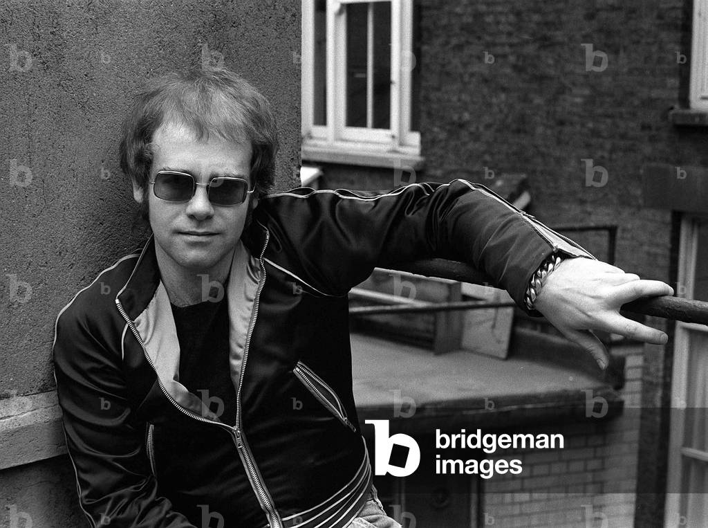 Sir Elton John, 1972 (b/w photo)